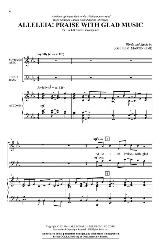 Alleluia! Praise with Glad Music